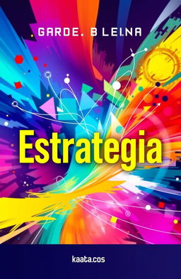 A striking book cover featuring the word 'Estrategia' prominently displayed in bold, modern typography
