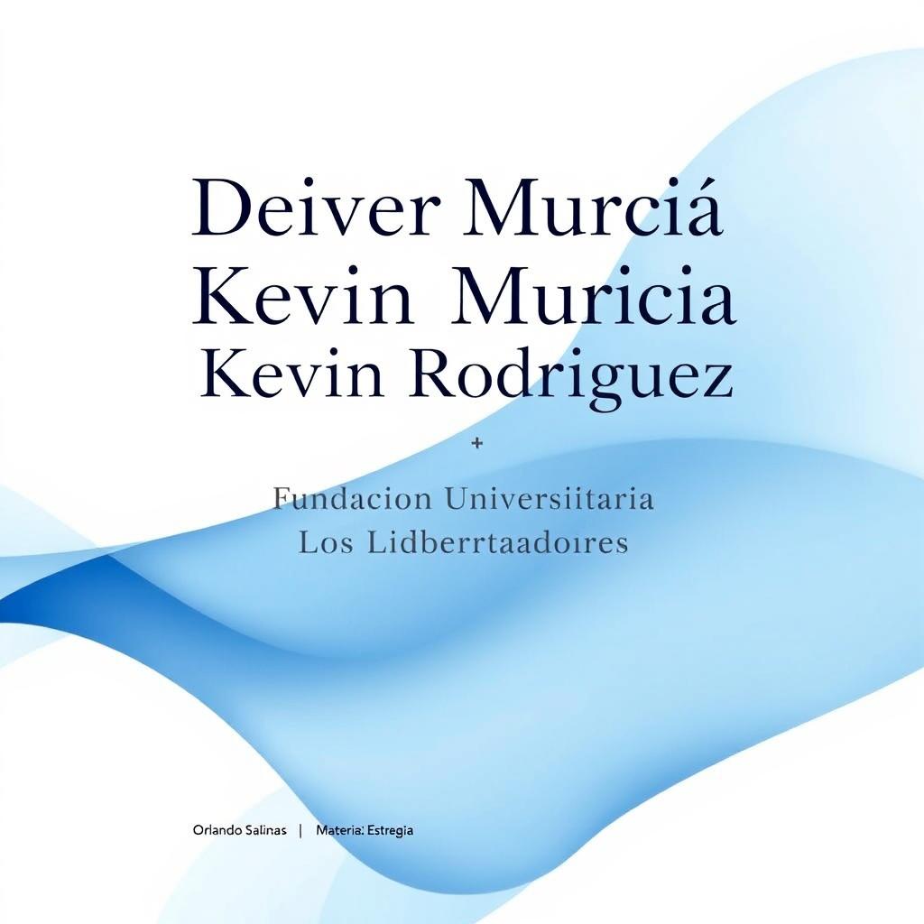 A creative and professional cover design featuring the names 'Deiver Murcia' and 'Kevin Rodriguez' prominently displayed at the top in an elegant font