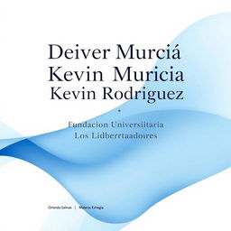 A creative and professional cover design featuring the names 'Deiver Murcia' and 'Kevin Rodriguez' prominently displayed at the top in an elegant font