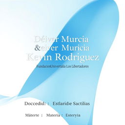 A creative and professional cover design featuring the names 'Deiver Murcia' and 'Kevin Rodriguez' prominently displayed at the top in an elegant font