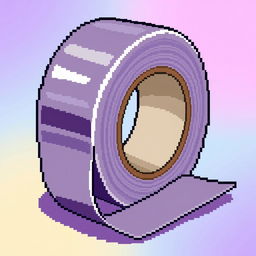 A pixel art representation of a roll of tape, specifically showcasing polysilicon (PS) tape