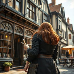 A realistic fantasy scene set in a small, contemporary village in England during the present day