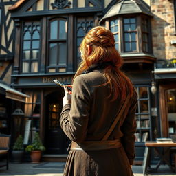 A realistic fantasy scene set in a small, contemporary village in England during the present day