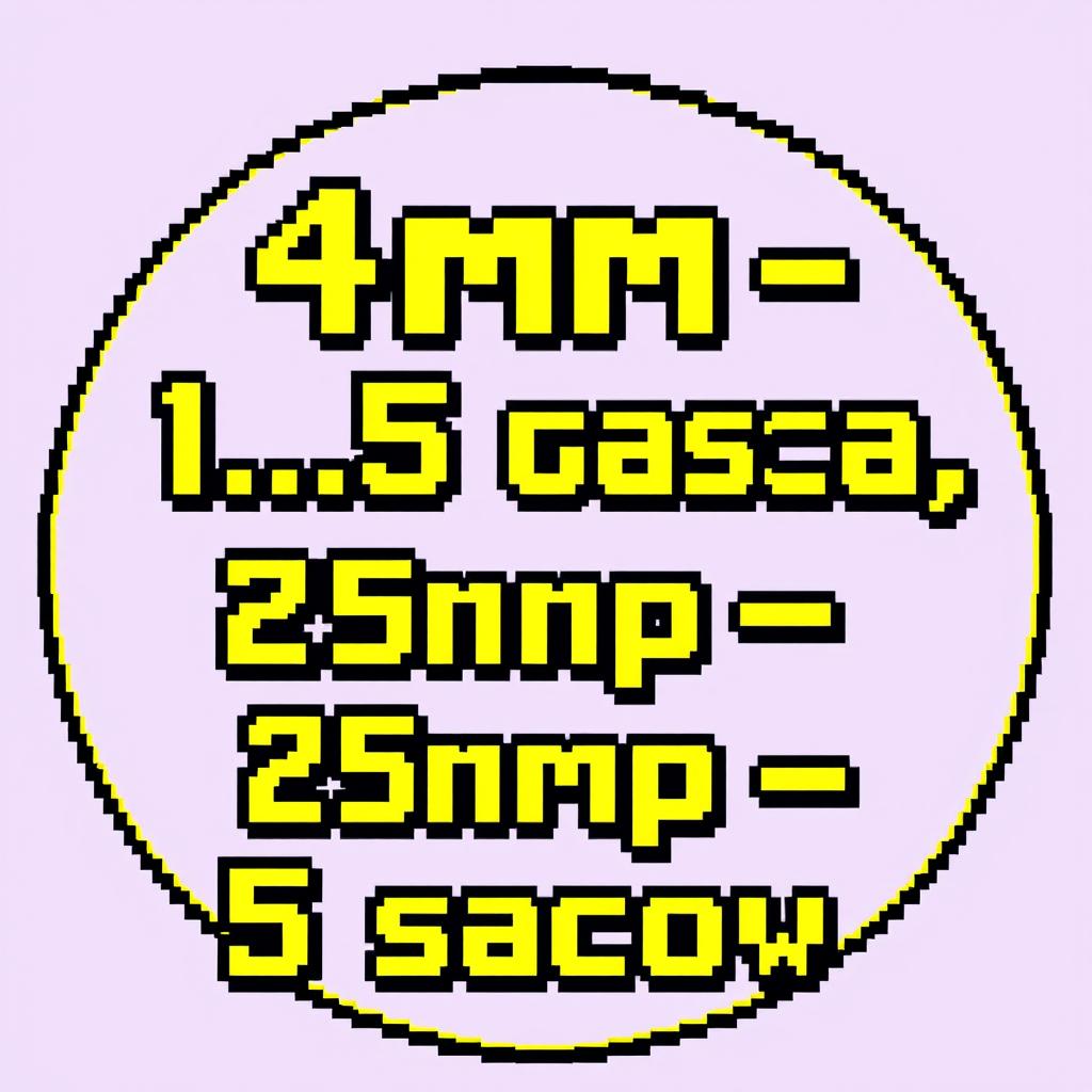 A pixel art sign featuring the text "4мм – 1,5 часа, 25мм – 5 часов" in a bold and clear pixelated font