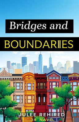 A book cover for a novel titled 'Bridges and Boundaries'