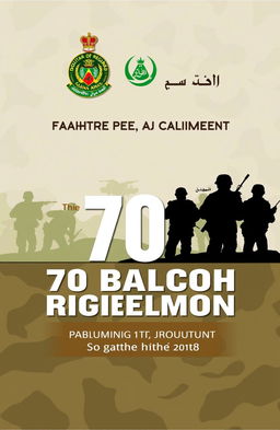 A book cover design depicting the standard operating procedures of the 70 Baloch Regiment infantry battalion, also known as Fakhre e Chaghi Battalion