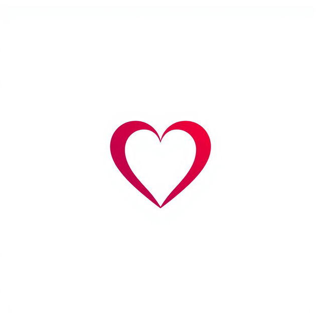 A minimalist logo design for a dating website featuring a heart symbol