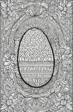 This is a black and white, Easter-themed colouring book page by Tim Jeffs