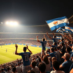 An epic scene depicting the victory of San Marino against Cyprus in a football match