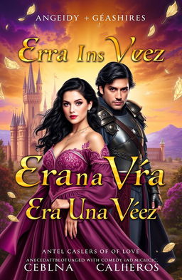 The cover of 'Era Uma Vez' showcases the protagonists Angel Silva and Cassian Calheiros in a visually stunning blend of medieval fantasy and contemporary elements