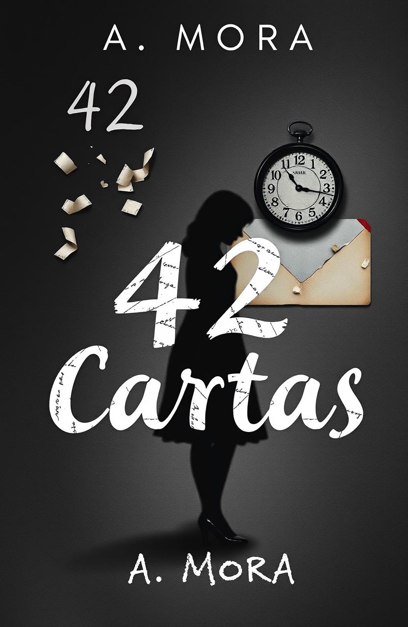 A striking book cover design for '42 Cartas' by A