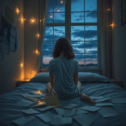 A poignant book cover design that encapsulates the tragic story of a teenager planning to end her life