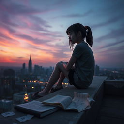 An emotionally gripping book cover design that tells the poignant story of a teenager contemplating ending her life