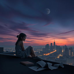 An emotionally gripping book cover design that tells the poignant story of a teenager contemplating ending her life