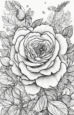 This is a high-quality, intricate, black and white line art image in the style of Kerby Rosanes