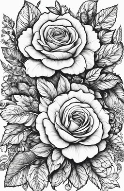 This is a high-quality, intricate, black and white line art image in the style of Kerby Rosanes