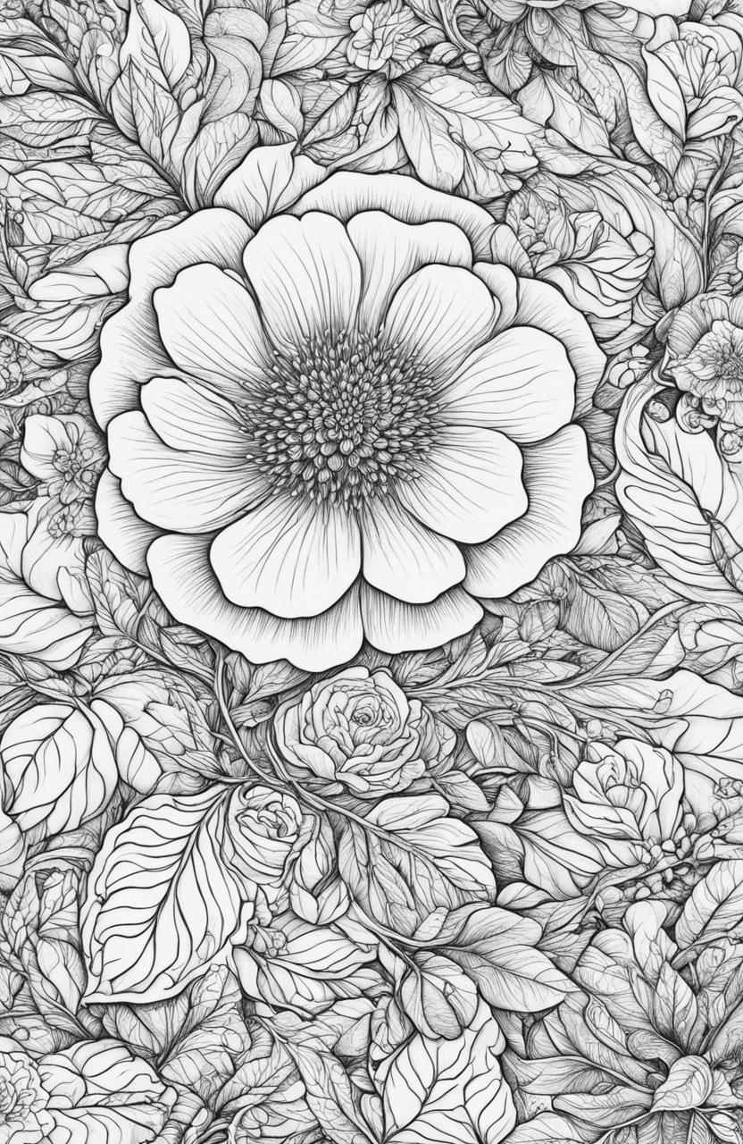 This is a collection of high-quality, black and white line art images, drawn in the detailed and whimsical style of Kerby Rosanes