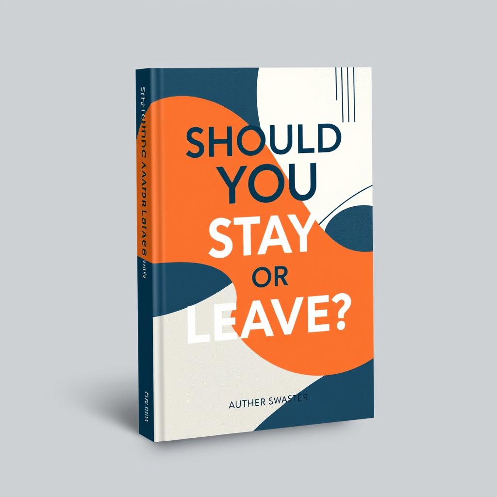 A sleek and modern book cover design for a book titled 'Should You Stay Or Leave?'