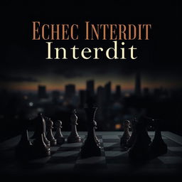 A captivating book cover for a novel titled "Echec Interdit"