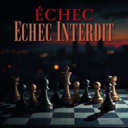 A captivating book cover for a novel titled "Echec Interdit"