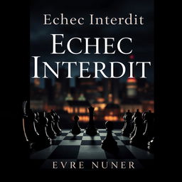A captivating book cover for a novel titled "Echec Interdit"
