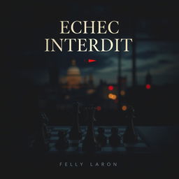 A captivating book cover for a novel titled "Echec Interdit"