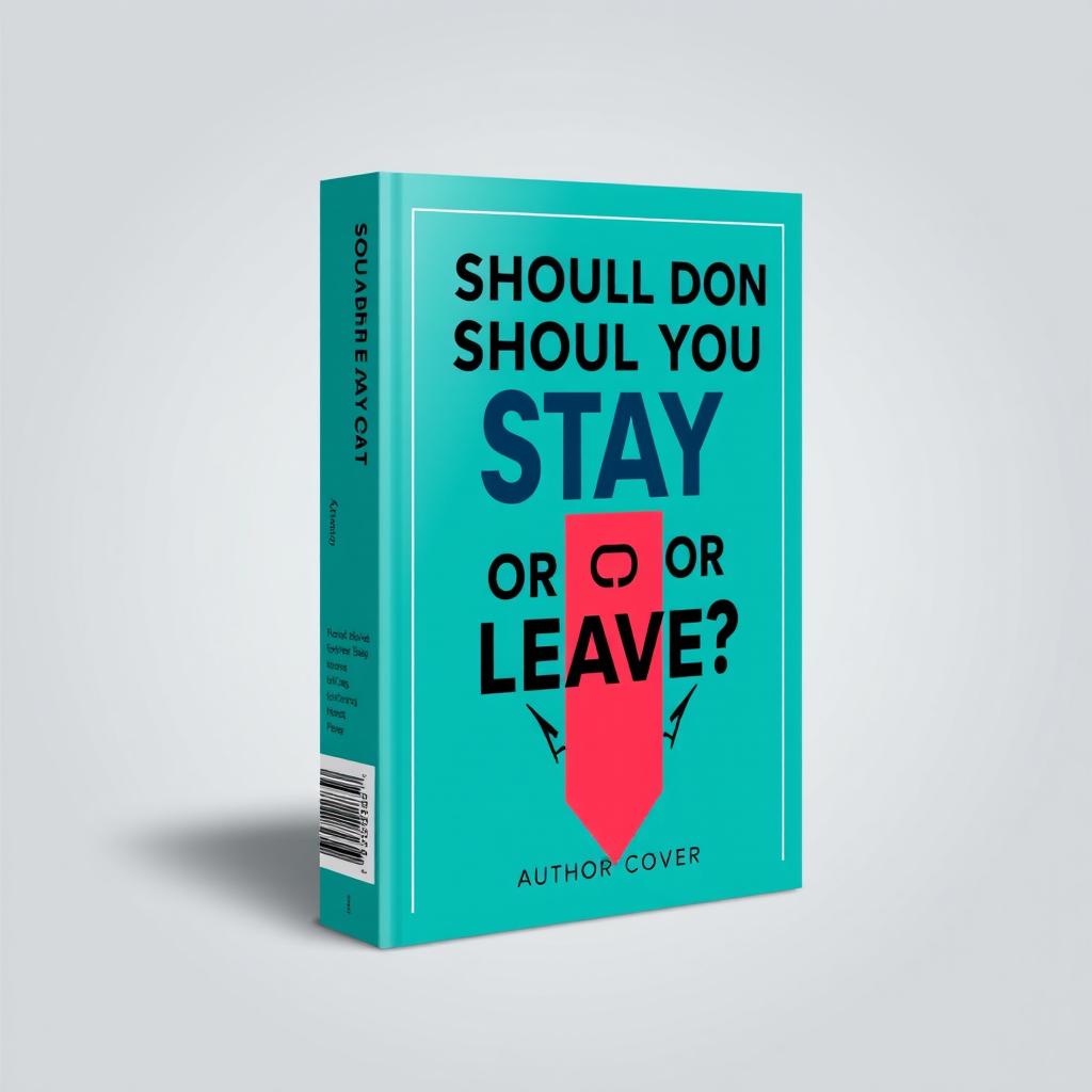 A sleek and modern book cover design for a book titled 'Should You Stay Or Leave?'