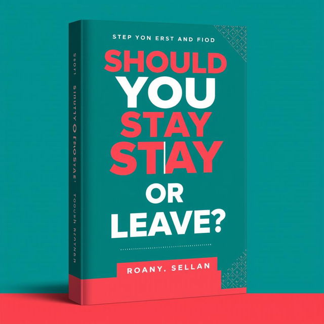 A sleek and modern book cover design for a book titled 'Should You Stay Or Leave?'