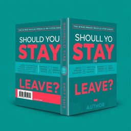 A sleek and modern book cover design for a book titled 'Should You Stay Or Leave?'