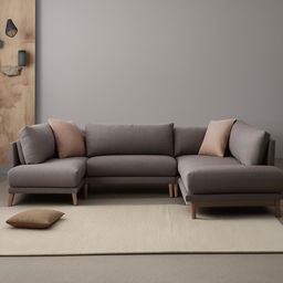 An L-shaped sofa in the user's specified colours