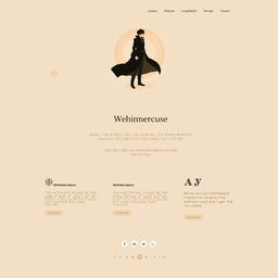 A minimalistic homepage for an alchemist's website, inspired by the anime style of Fullmetal Alchemist