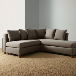 An L-shaped sofa in the user's specified colours