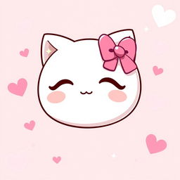 A cute, stylized depiction of a character resembling a cute cat, with a round face, small ears, and a cheerful expression