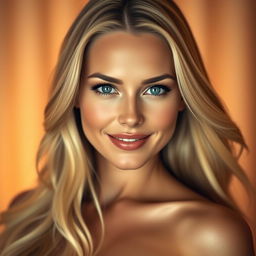 A stunningly attractive woman reminiscent of Mia Malkova, featuring long, flowing blonde hair and captivating blue eyes