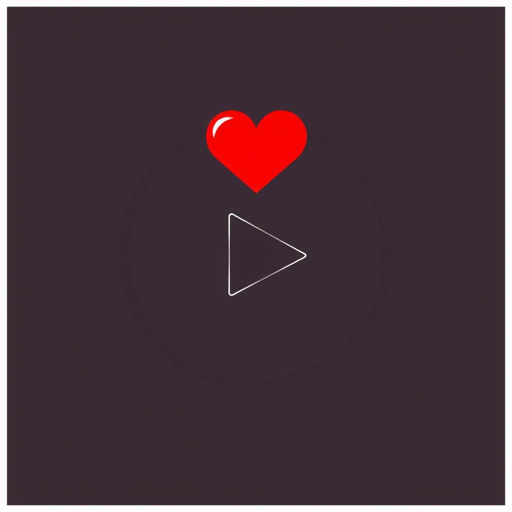 A logo design for YouTube featuring a stylized heart icon