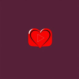 A logo design for YouTube featuring a stylized heart icon