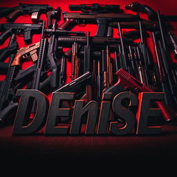 The name 'Denise' displayed in bold, stylized letters, prominently placed in the foreground