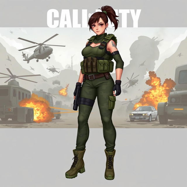 A female character inspired by the Call of Duty video game series, named 'Denise'