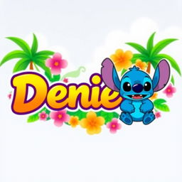 The name 'Denise' styled in a vibrant, playful font, decorated with cheerful colors reminiscent of a Disney theme