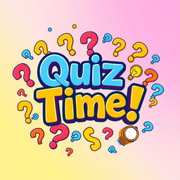 A vibrant and engaging quiz thumbnail that visually represents the concept of a quiz