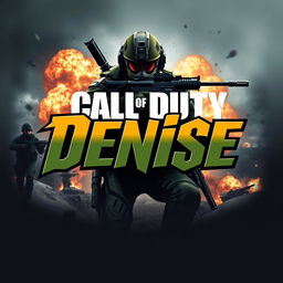A stylized design featuring the name "Denise" prominently displayed in bold, edgy typography