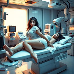 A full-body image of a beautiful sexy 55-year-old Mexican woman with features resembling the singer Selena