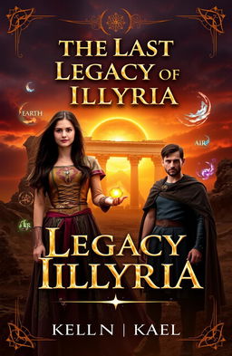 An epic book cover for 'The Last Legacy of Illyria'