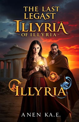 An epic book cover for 'The Last Legacy of Illyria'