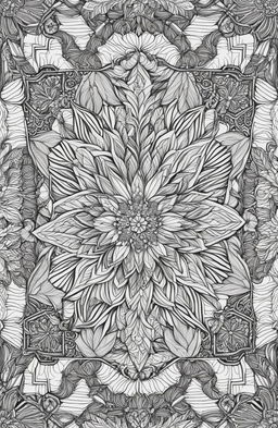 This is a high-quality, intricately designed coloring page featuring a large, symmetrical snowflake in the style of Johanna Basford