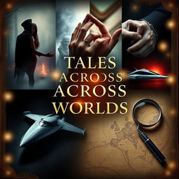A visually striking book cover for a collection of short stories featuring various genres such as horror, romance, science fiction, and mystery, with less emphasis on fantasy