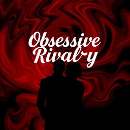 A visually striking image featuring a vivid red and black background that swirls together dramatically