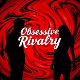A visually striking image featuring a vivid red and black background that swirls together dramatically