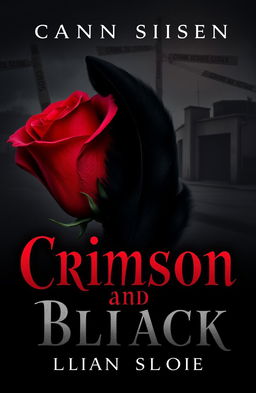 A dark and mysterious cover for a crime story titled "Crimson and Black"