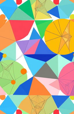 A highly detailed printable design featuring a vibrant, colorful geometric abstract pattern